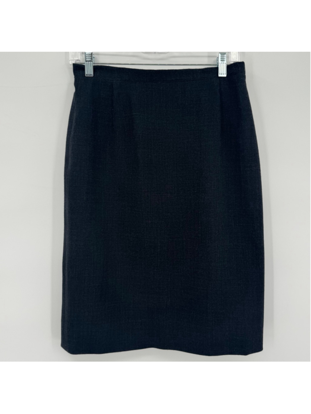 Giorgio Armani Pencil Skirt Size 8 Wool Charcoal Gray Vintage
